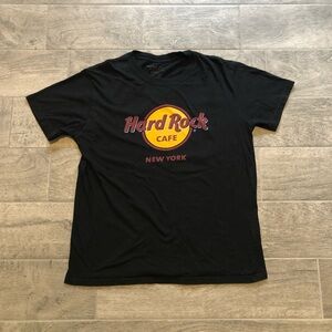 Vintage Y2K Hard Rock Cafe New York T-Shirt Black Tee Adults Size L or XL